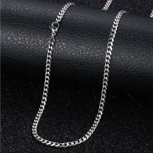 NEW 18inch Stainless Steel Curb Chain Necklace